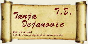 Tanja Dejanović vizit kartica
